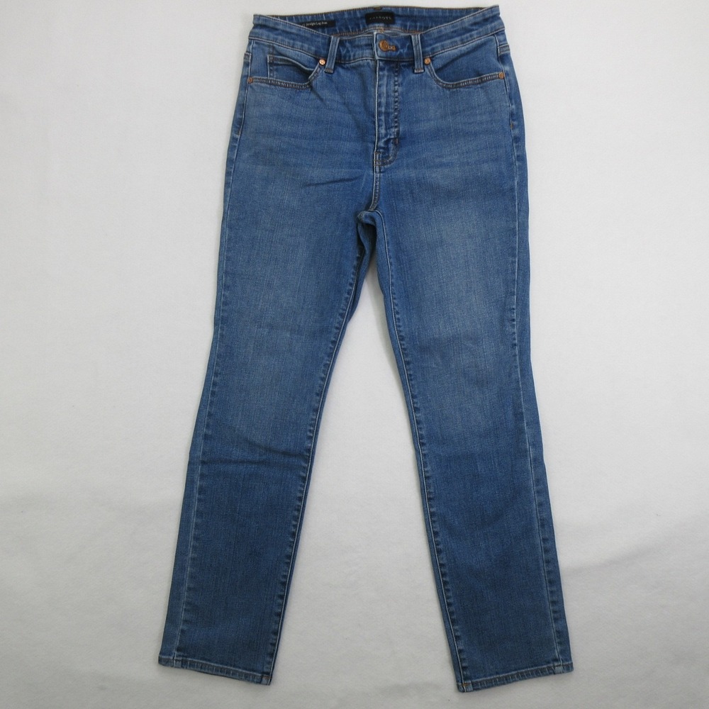 Talbots Womens P Blue Straight Leg Jeans Petite Stretch